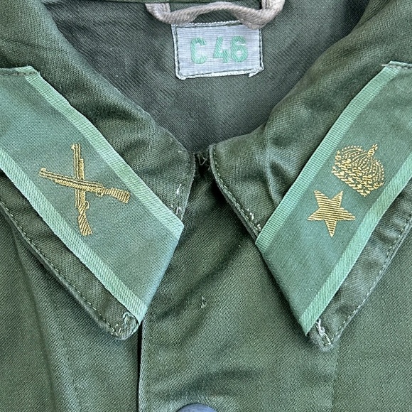 Swedish military jacket with decorated lapels, embossed buttons, multi-pockets. - Picture 6 of 8